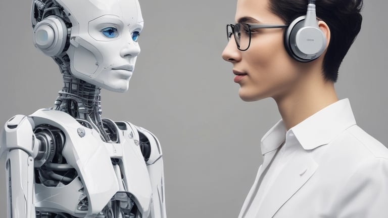 A person interacting with a chatbot on a smartphone.