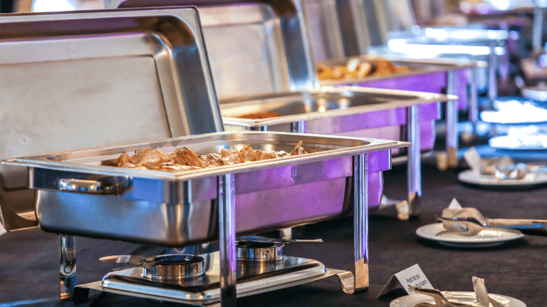 Rechaud para aluguel, perfeito para manter comidas aquecidas em festas, eventos e buffet