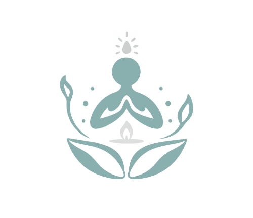 Logo with the leaves sprouting from and grounding the person, highlighted green