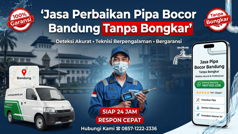Jasa Perbaikan Pipa Bocor Bandung Tanpa Bongkar