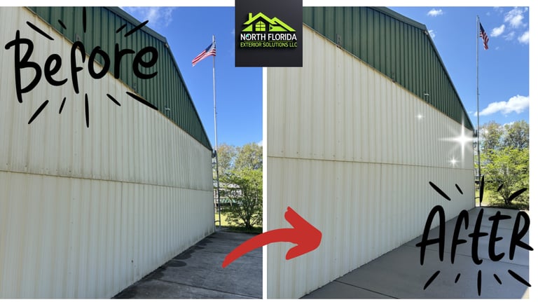 Pressure cleaning and power washing rural homes and building in Bell Gilchrist Florida