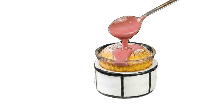 Ruby Çikolatalı Böğürtlenli Sufle – Doğal pembe ruby çikolatalı sufle