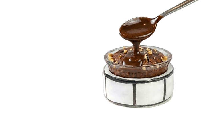 Suflörden Sufle: Callebaut sütlü ve bitter çikolatalı Nutella dolgulu akışkan sufle