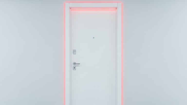 Puerta blindada instalada en una vivienda para evitar ocupaciones ilegales