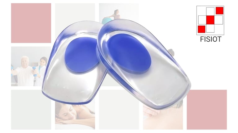 Calcanheiras de Silicone com Ponto Azul (Alta Absorção de Impacto)