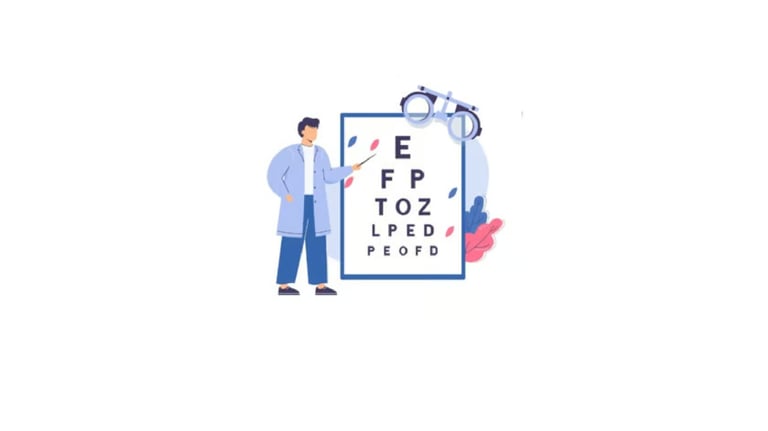 image expliquant le rôle de l'orthoptiste pour l'examen de vue envoyé à l'ophtalmologiste