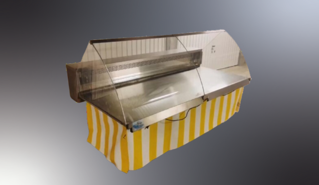 Vitrine de 1m pour exposant et commerçant nomade