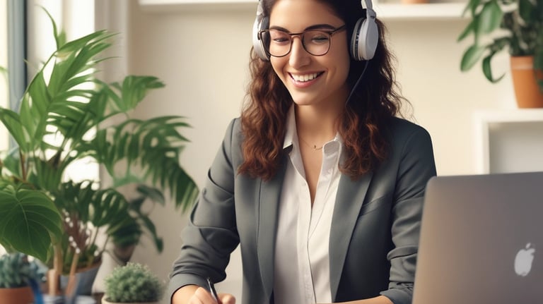 Business virtual assistant working remotely