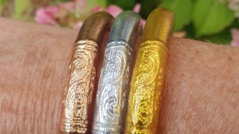 thong Yaï les 3 couleurs rose gold, silver,gold