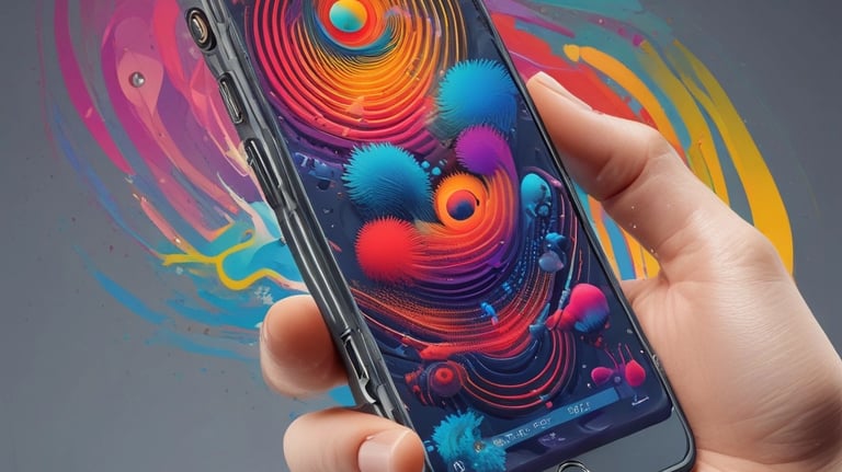 woman wearing earbuds while holding smartphone