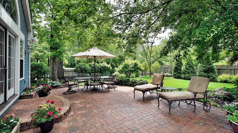 Stunning paver patio installation by West Linn Concrete, creating a relaxing outdoor living space.