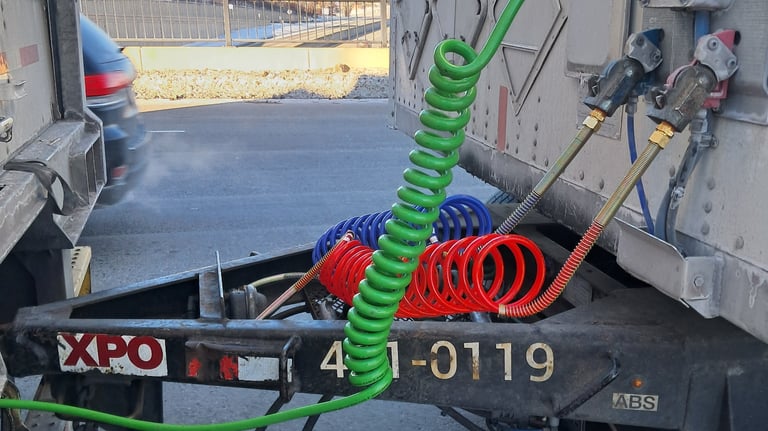 New airlines and fittings on-site trailer repair