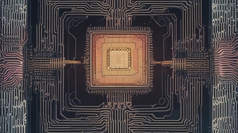 Futuristic AI interface with data visualizations and neural networks and no written text