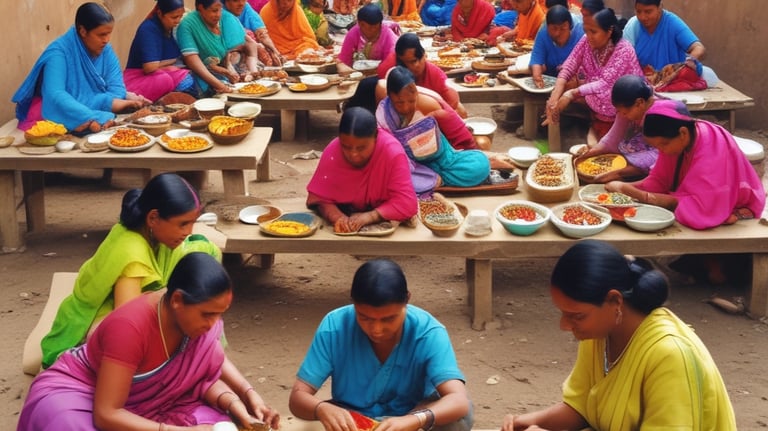 An entrepreneur brainstorming ideas with a laptop and coffee.
