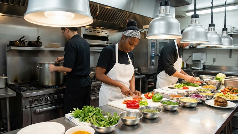 Full kitchen inside a flexible event space in Atlanta