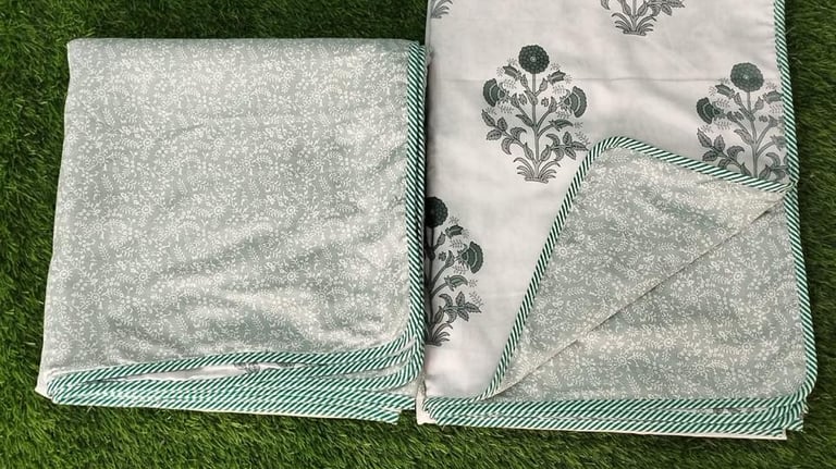 "Bulk supply of premium Jaipuri cotton dohars for retail and wholesale."