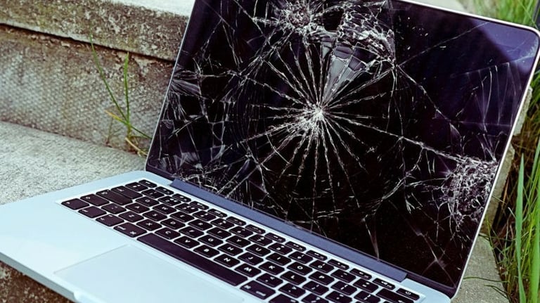 Macbook broken screen