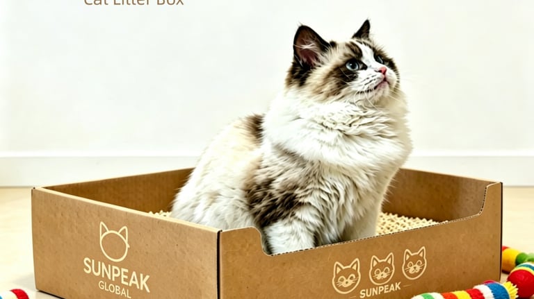 Disposable biodegradable cat litter box for Southeast Asia market