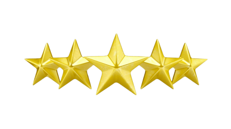 five gold stars in a row of five stars