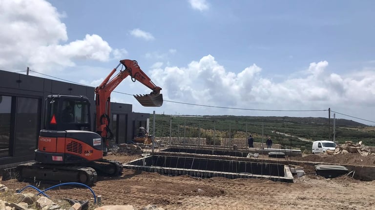 Εκσκαφή για κατασκευή πισίνας