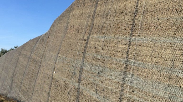 Στερέωση πρανών με συρματόπλεγμα