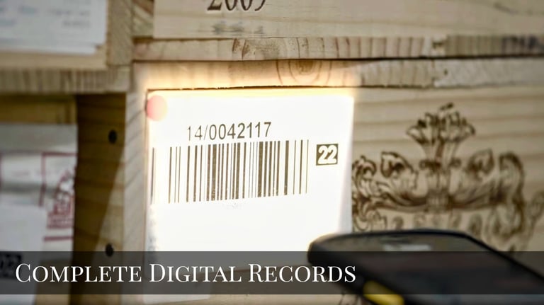 Digital inventory management system showing real-time tracking of whisky bottle collection