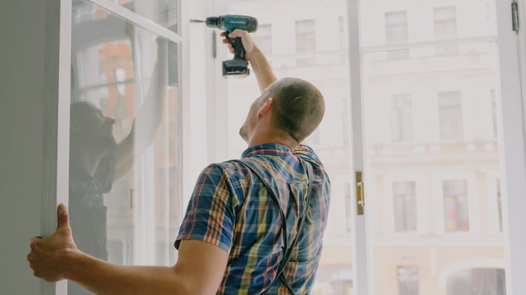 Man drilling