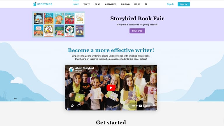 pantallazo storybird