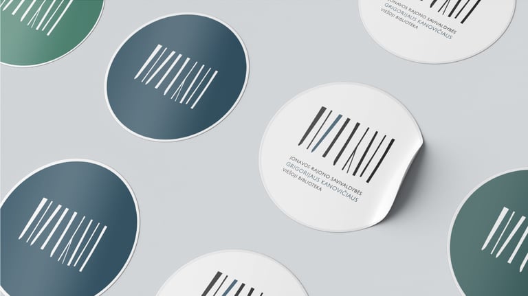 Jonavos kanovičiaus bibliotekos logotipas