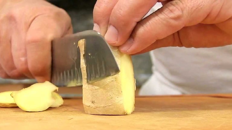Peel the ginger