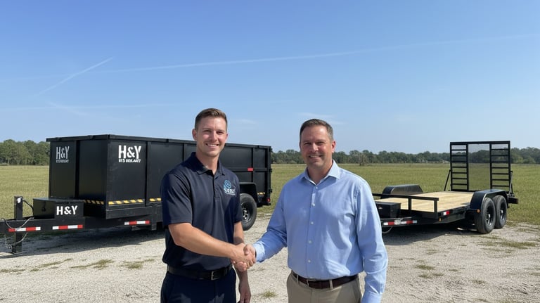 Tampa Trailer Rentals Flatbed Trailer and Dumpster Trailer