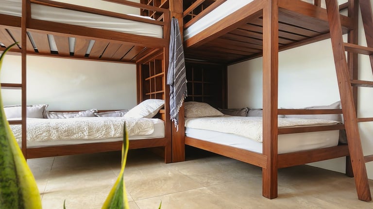 a bunk bed with two bunk beds 