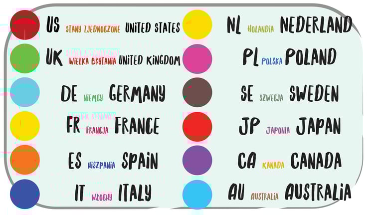a colorful picture of a map of the world