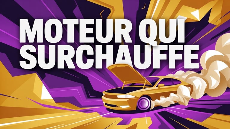 Moteur qui surchauffe sur une voiture en fumée