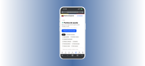 Red de emergencia/Puntos de ayuda 