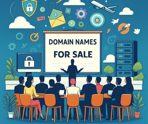a business presentation of domain domains for sale