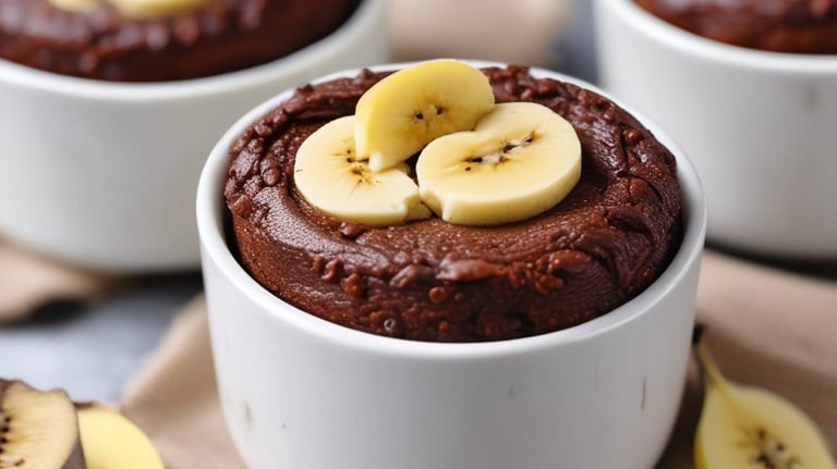 a chocolate cake with bananas on a plate