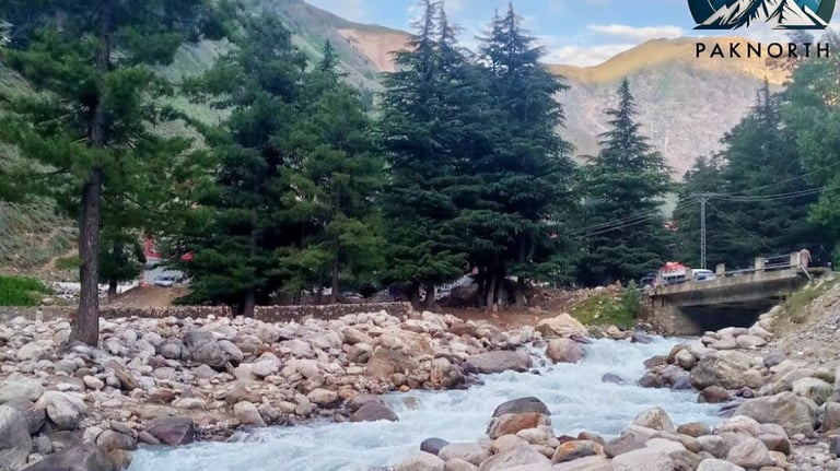 a river running through a rocky terrain 