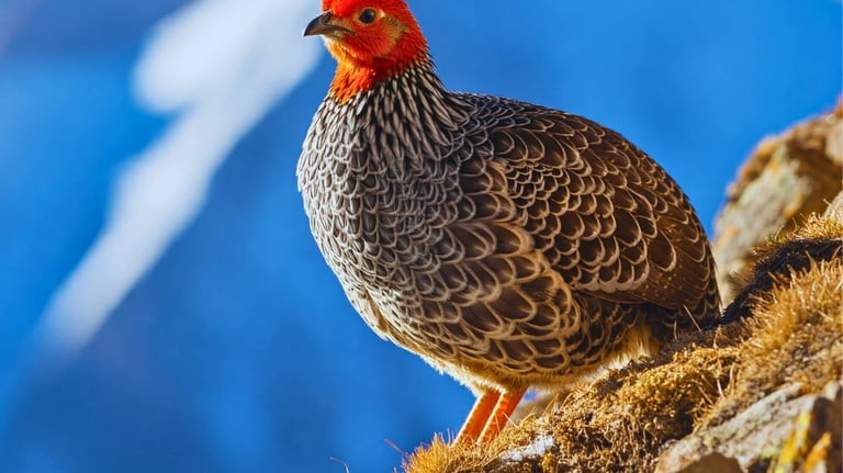 Snowcock at deosai national park 