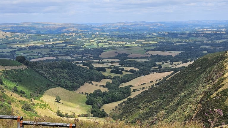 View from Epynt Way near Garth and Llangammarch Wells.