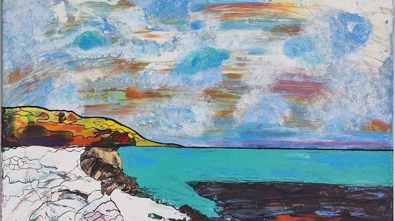 Liminal Shoreline I by Yomi Gbamis, Contemporary artist in Carrickfergus