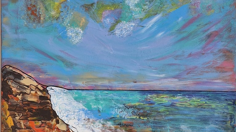 Liminal Shoreline II by Yomi Gbamis, Contemporary artist in Northern Ireland