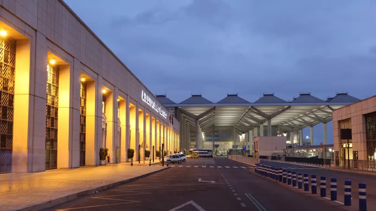 You can fly to Malaga airport and easily get to Pueble Evita, Benalmadena easily by taxi or train