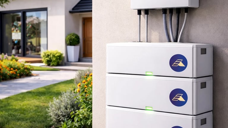 Bateria, solar híbrido