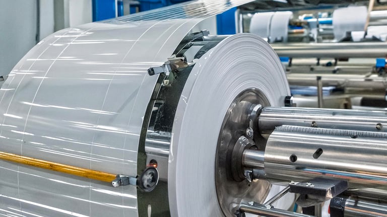 a machine that is making a paper roll