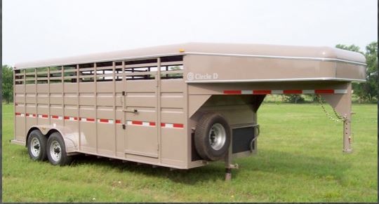 Circle D steel stock trailer