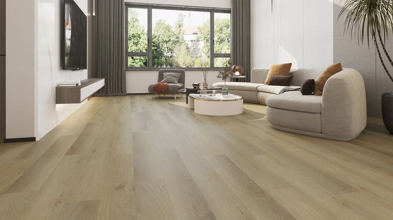 Modern, luxurious vinyl flooring supplied and installed by Tswanacrete Botswana for stylish residential and commercial