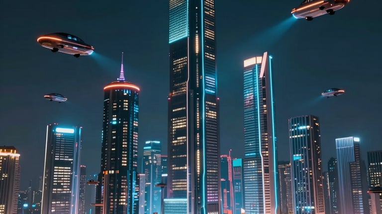 A construction site covered with blue scaffolding is visible. Several signs and banners advertising construction companies and services are attached to the scaffolding. There are details indicating restoration work being done, including contact information and project descriptions.