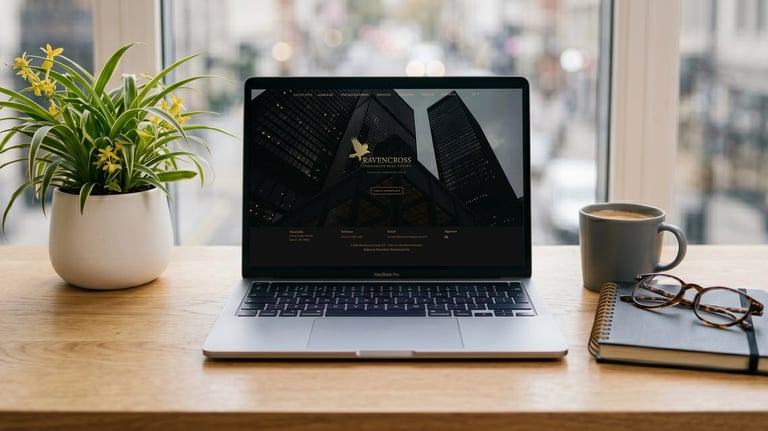 portfolio marketing digital sitio web Ravencross Guvine