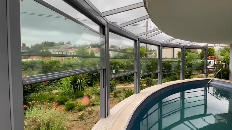 medence beüvegezés